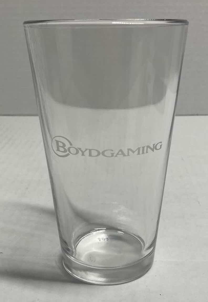 Photo 1 of BOYD GAMING 6” GLASS CUPS (SET OF 8)