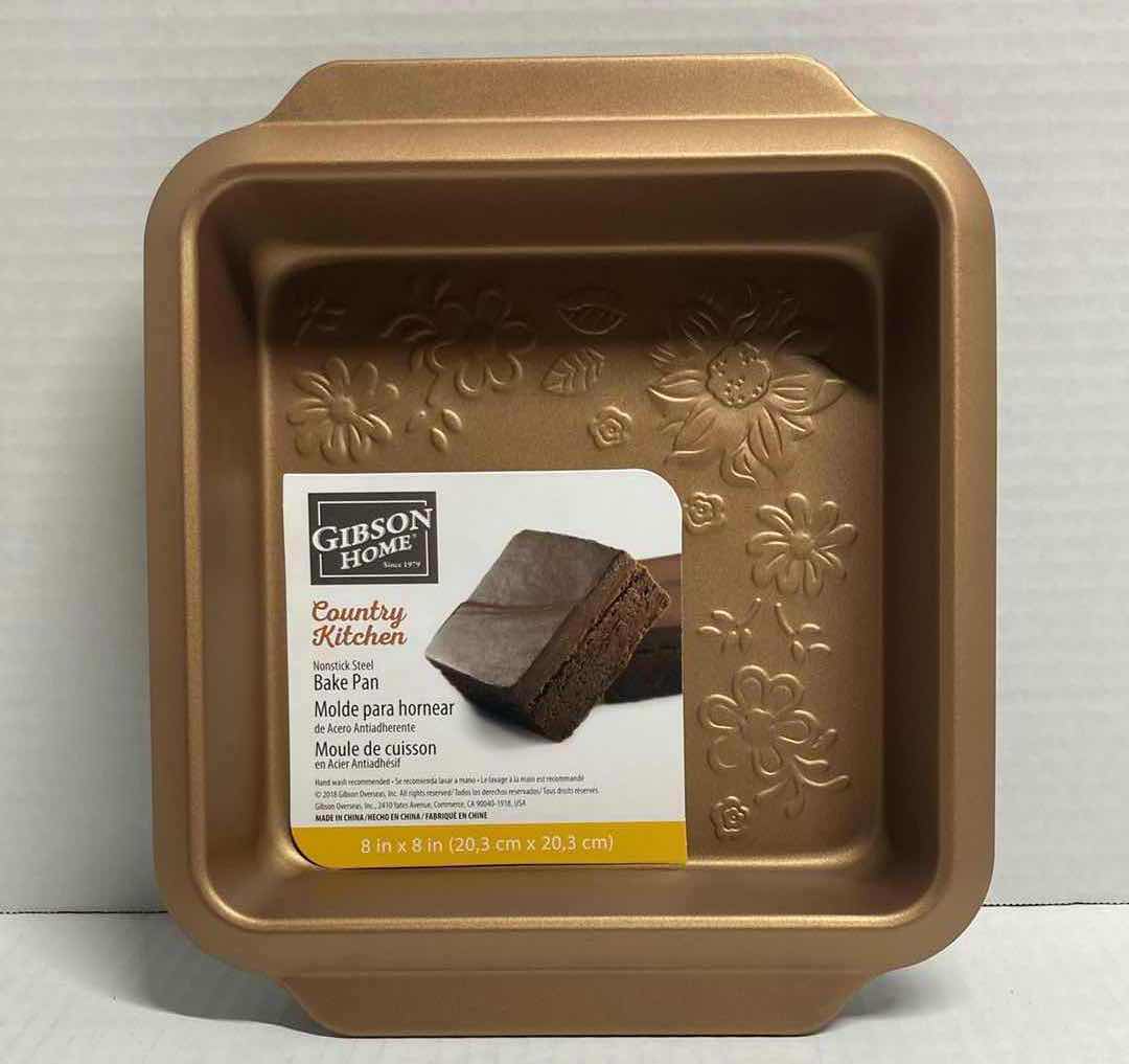Photo 1 of GIBSON HOME COUNTRY KITCHEN COPPER METAL BAKE PAN 8” X 8” & LOAF PAN 9.5” X 5.5” (SET OF 4)