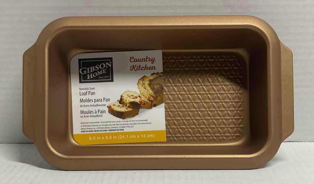 Photo 1 of GIBSON HOME COUNTRY KITCHEN COPPER METAL BAKE PAN 8” X 8” & LOAF PAN 9.5” X 5.5” (SET OF 4)