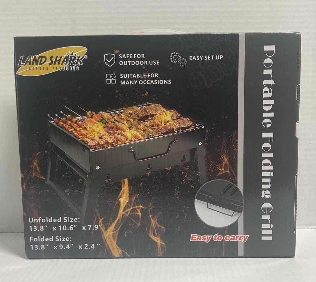 Photo 1 of LAND SHARK OUTDOOR PRODUCTS PORTABLE FOLDING GRILL 13.8” X 10.6” H7.9”