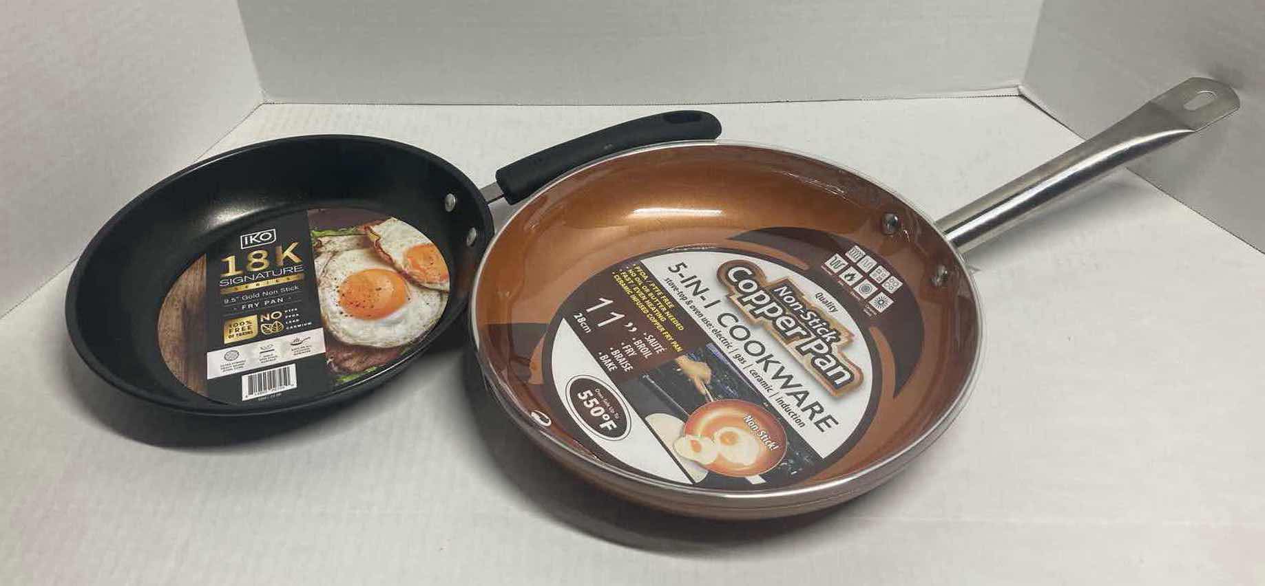 Photo 1 of IKO 18K SIGNATURE SERIES GOLD FRY PAN 9.5” & QUALITY COPPER PAN 11”