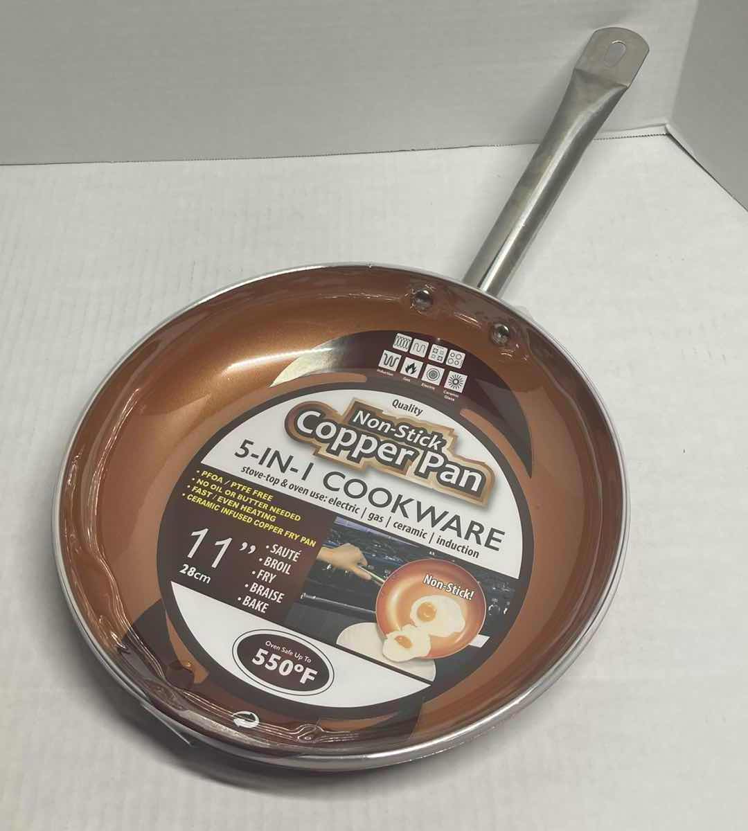 Photo 1 of IKO 18K SIGNATURE SERIES GOLD FRY PAN 9.5” & QUALITY COPPER PAN 11”