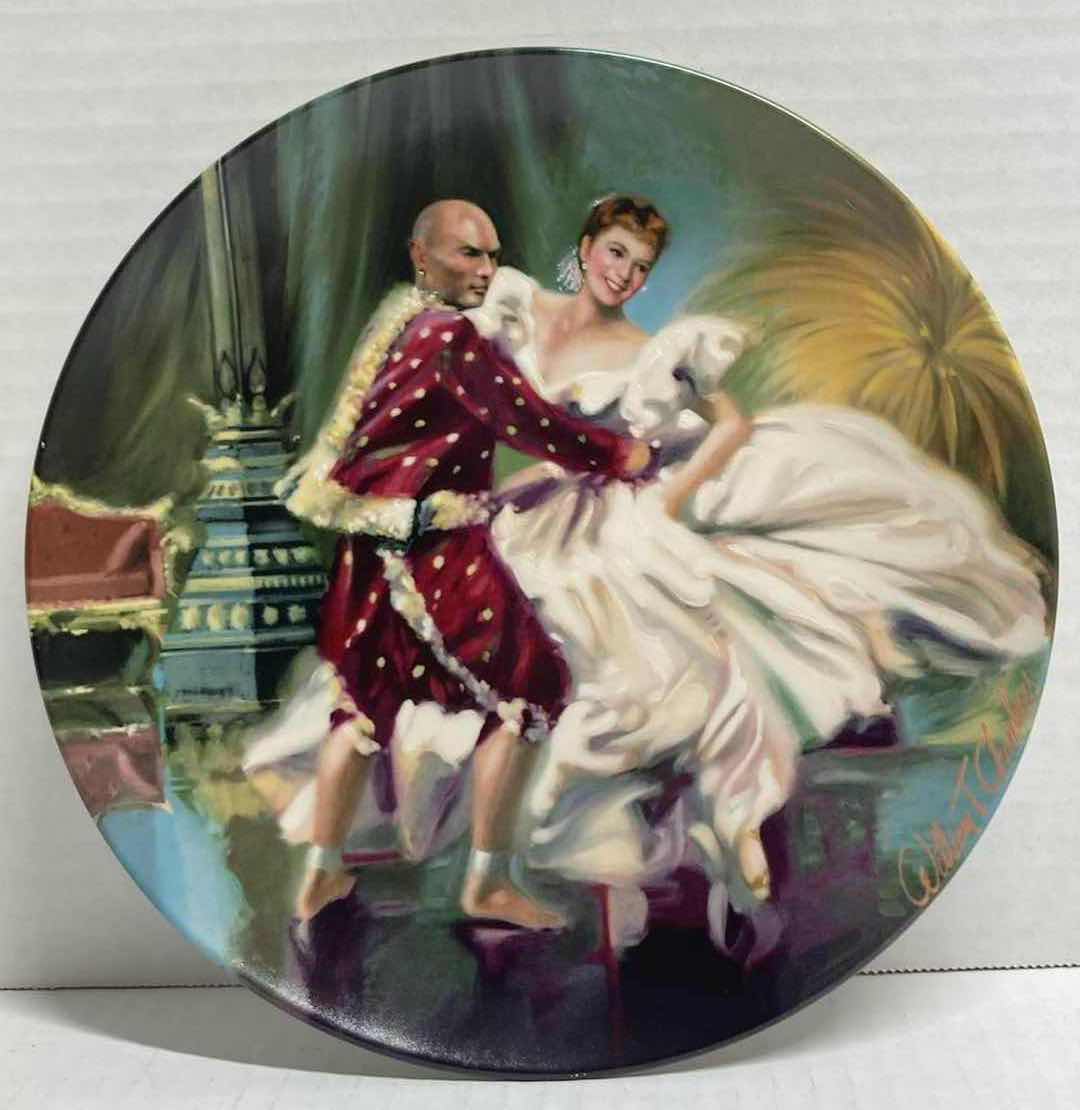 Photo 1 of EDWIN KNOWLES “SHALL WE DANCE” BY WILLIAM CHAMBERS FINE CHINA PLATE 8.5” INCLUDES COA