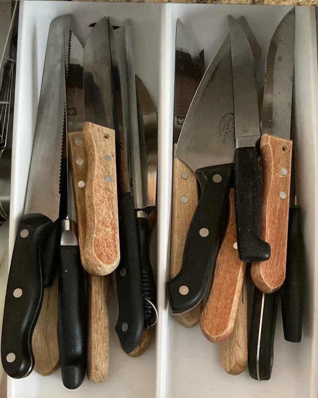 Photo 1 of CONTENTS OF DRAWER-KITCHEN KNIVES, MEASURING CUPS, & CAN OPENER