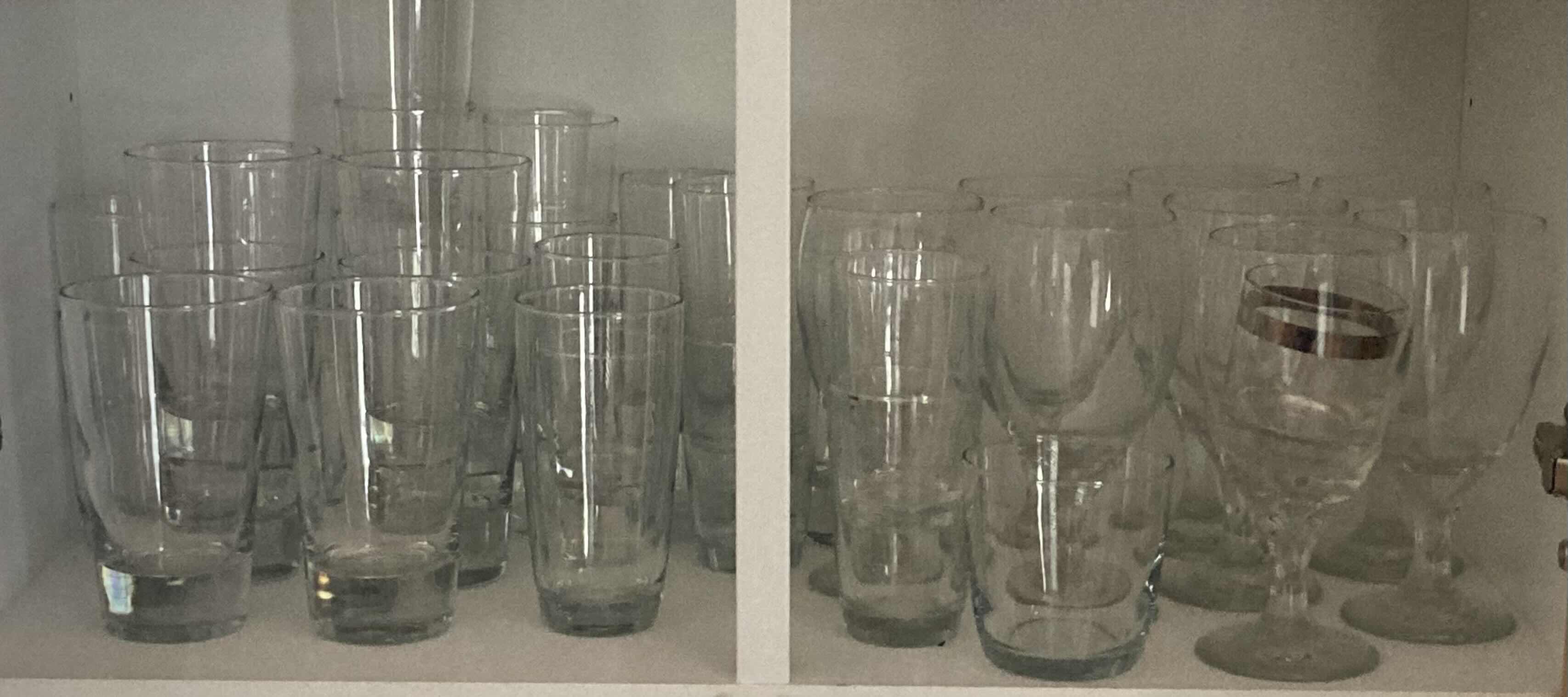 Photo 1 of CONTENTS OF CABINET-COCKTAIL GLASSES, WINE GLASSES, & DRINKING GLASSES