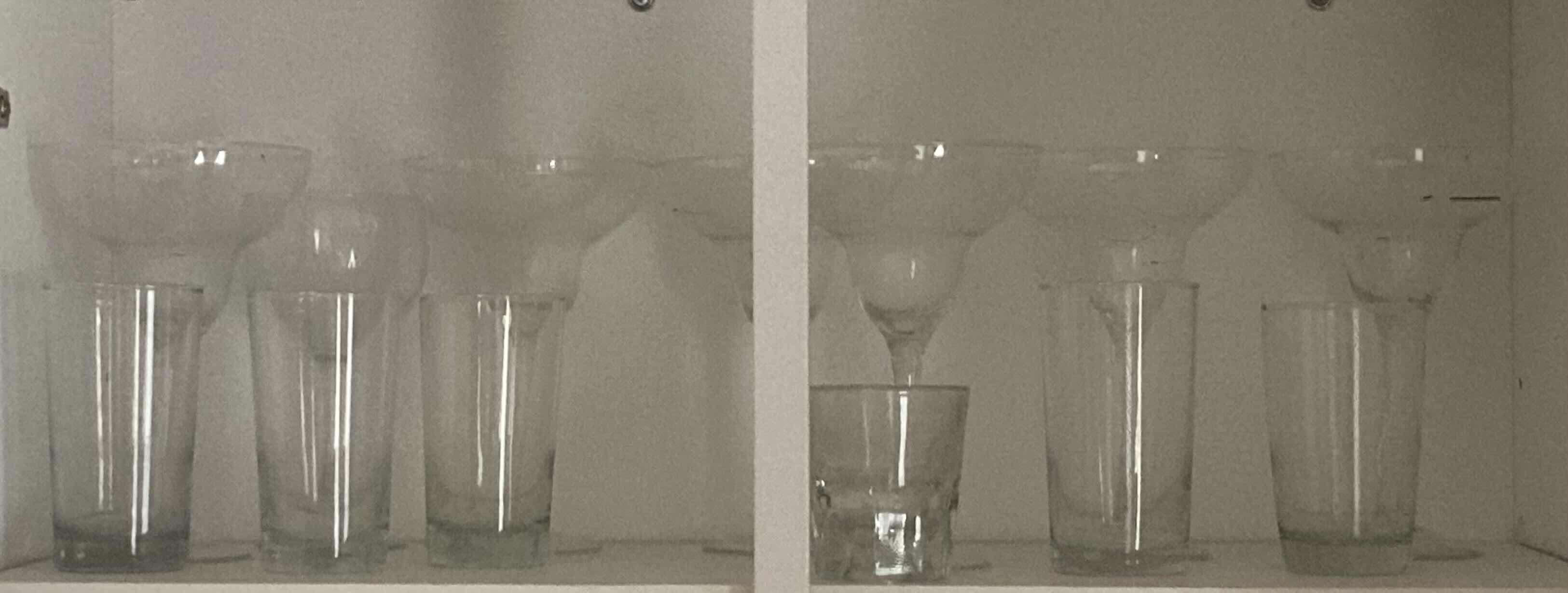 Photo 1 of CONTENTS OF CABINET-COCKTAIL GLASSES, WINE GLASSES, & DRINKING GLASSES