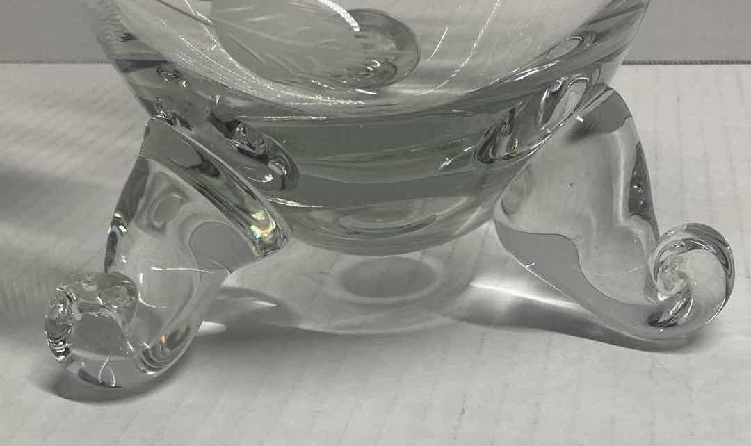 Photo 1 of $50.   BARSKI HANDMADE EUROPEAN ROSE ROUND FOOTED GLASS PITCHER 9”