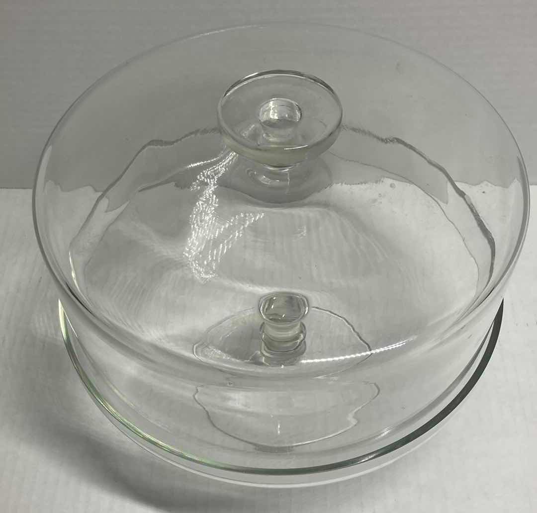 Photo 1 of KROSNO HANDMADE GLASS LIDDED CAKE STAND 11” X 11” H10”