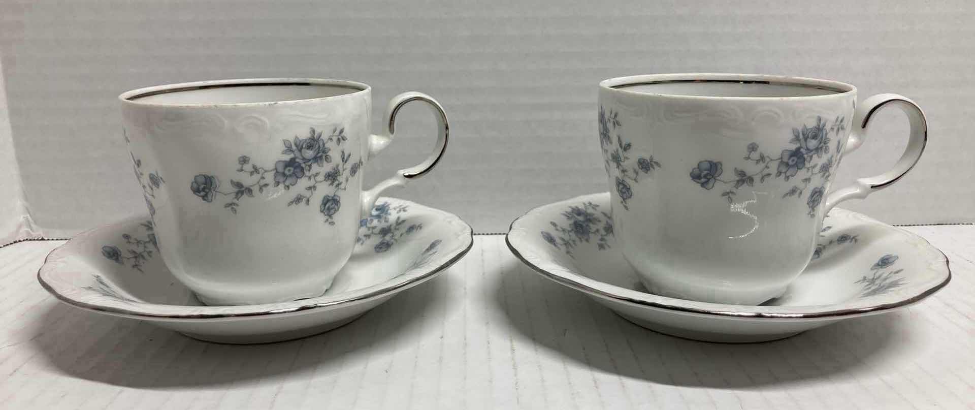 Photo 1 of JOHANN HAVILAND BLUE GARLAND GERMAN FINE CHINA TEA/COFFEE SET 8PC