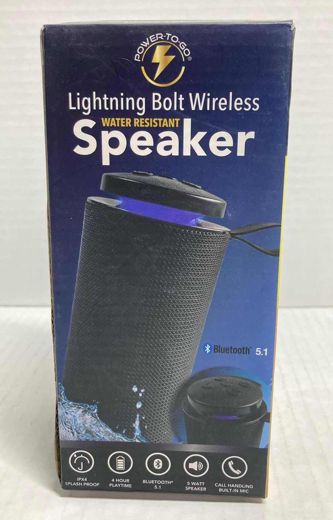 Photo 1 of POWER TO GO LIGHTNING BOLT WIRELESS WATER RESISTANT SPEAKER H7”