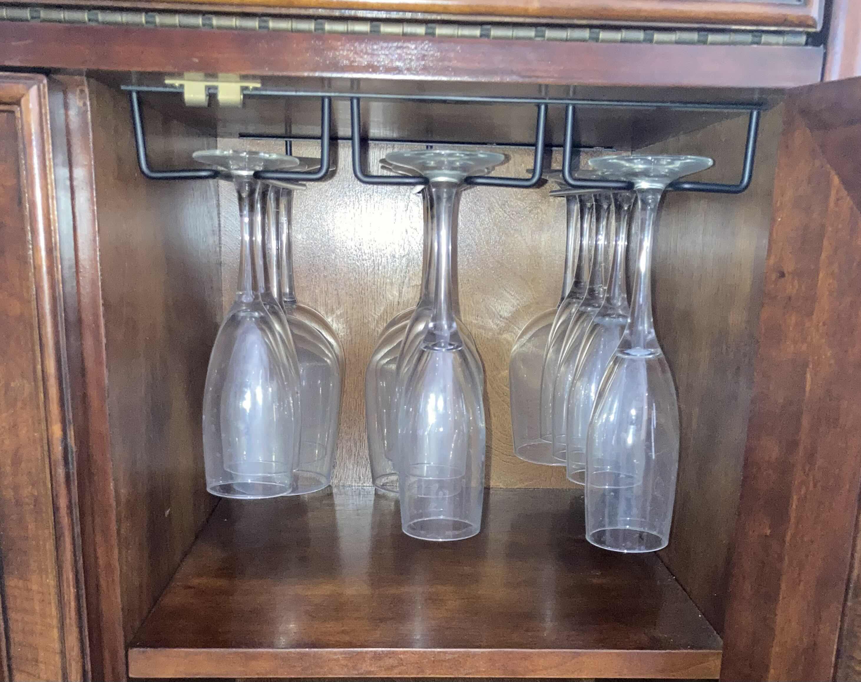 Photo 1 of DARK CHERRY FINSH LIQUOR CABINET (CONTENTS INCLUDED) 38.5” X 18” H54”