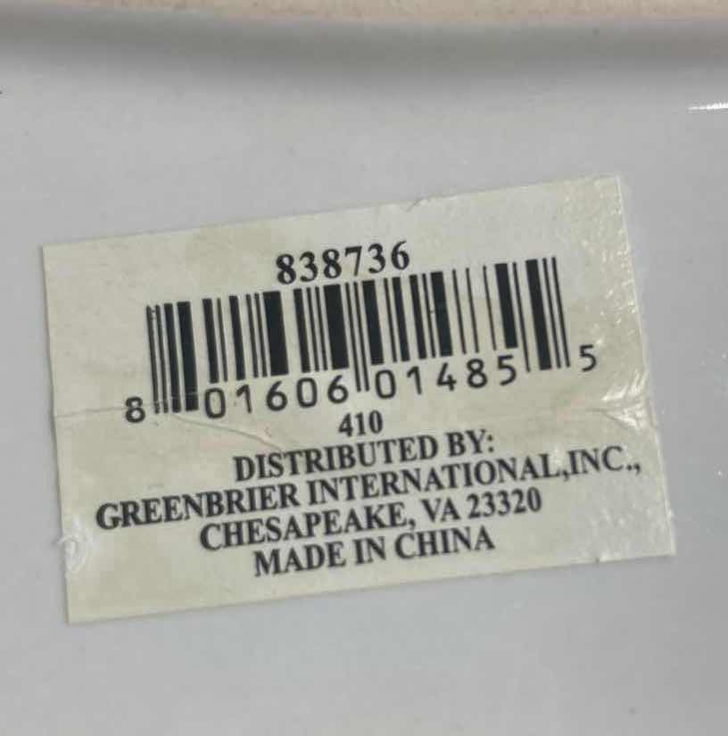 Photo 1 of GREENBRIER INTERNATIONAL WHITE BAMBOO CERAMIC SOAP HOLDER & DISPENSER