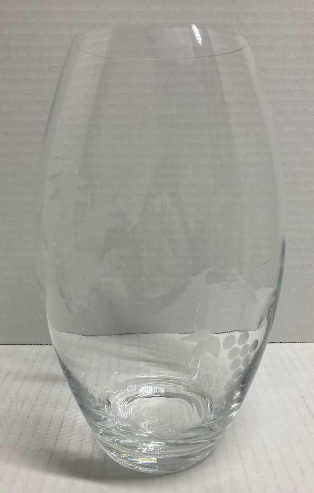 Photo 1 of GIBSON GRAPE GLASS VASES (3) H8”