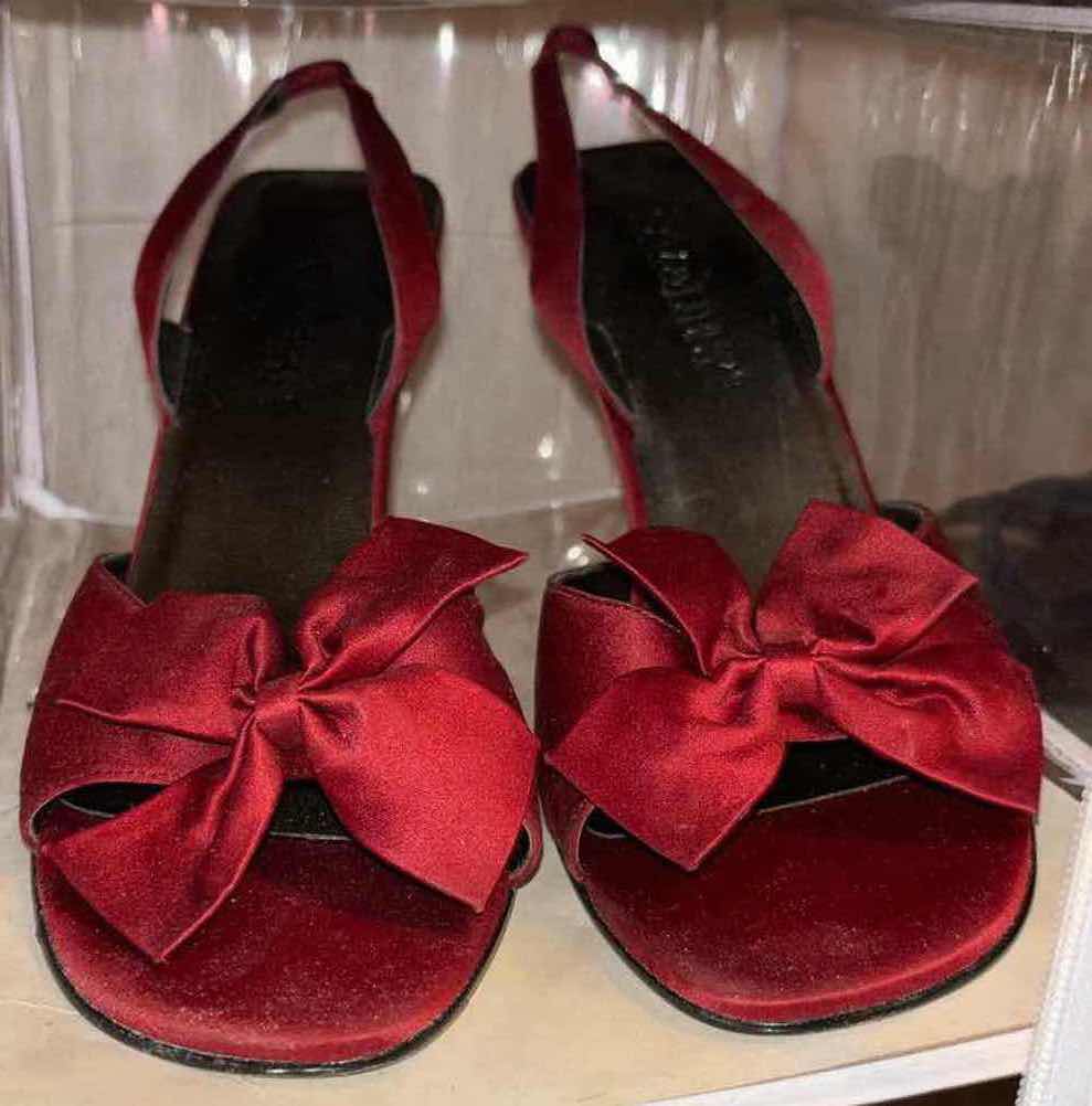 Photo 1 of HANGING SHOE RACKS W 24 PAIRS HEELS/SANDALS/LOAFERS (WOMENS SIZES 7.5-8.5)