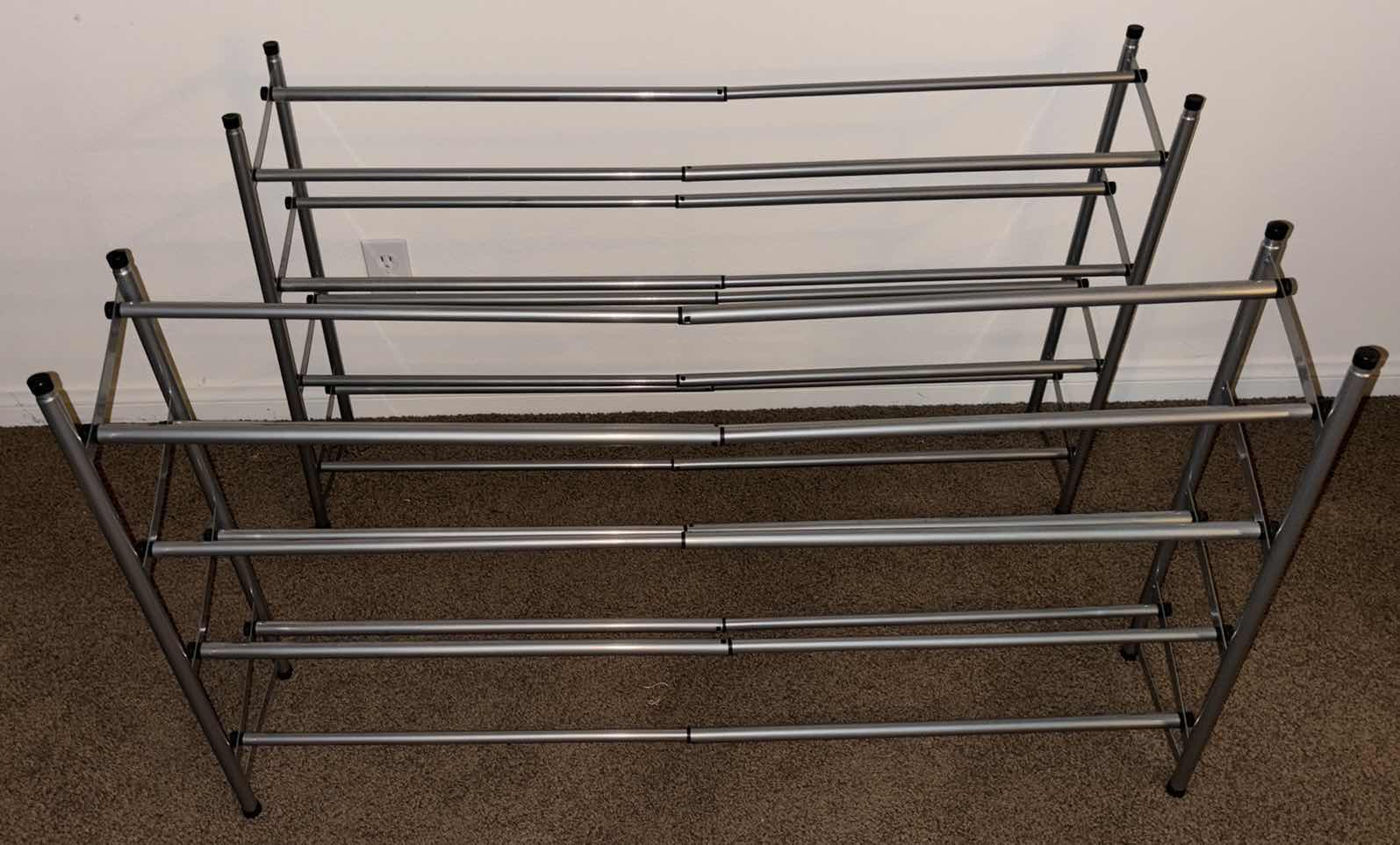 Photo 1 of ADJUSTABLE SHOE ORGANIZER/RACKS, (24”- 46”) (2)