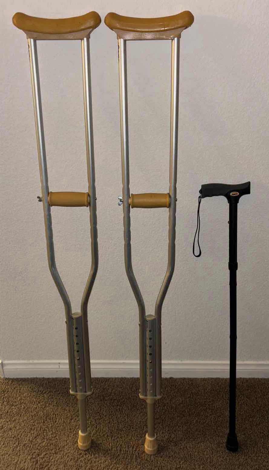 Photo 1 of CAREX CRUTCHES (5’2” - 5’10”) & CANE