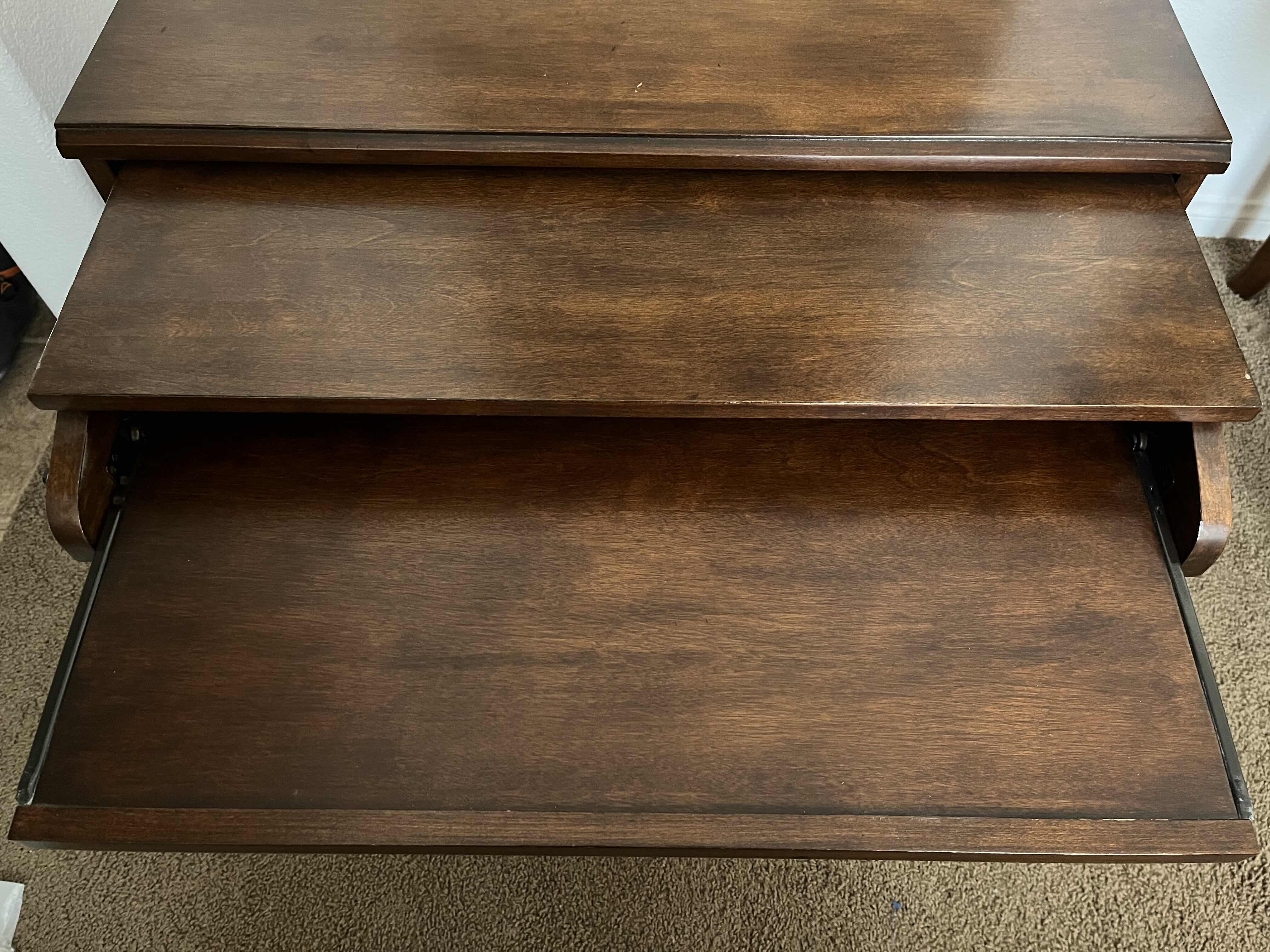 Photo 1 of ASHLEY FURNITURE CHERRY WALNUT FINISH MEDIA CABINET 30” X 22” H30”