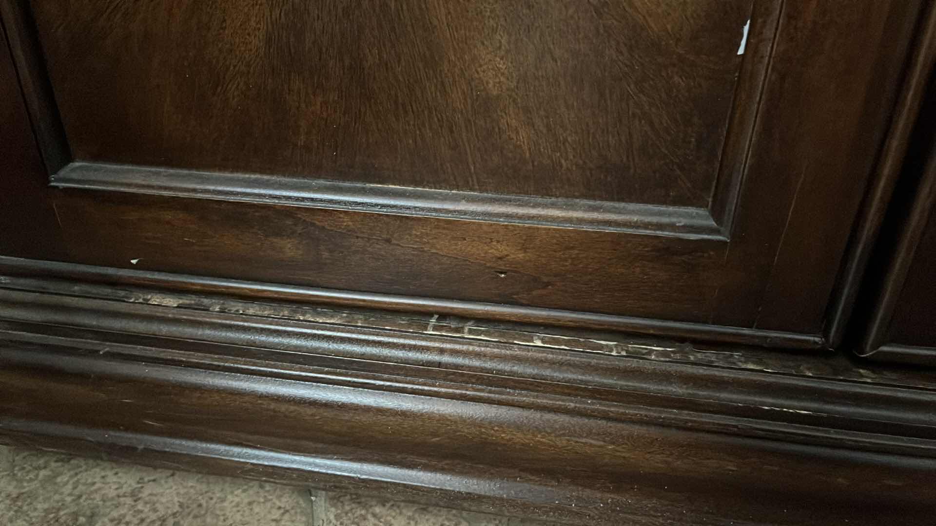 Photo 1 of ASHLEY FURNITURE CHERRY WALNUT FINISH MEDIA CABINET 30” X 22” H30”