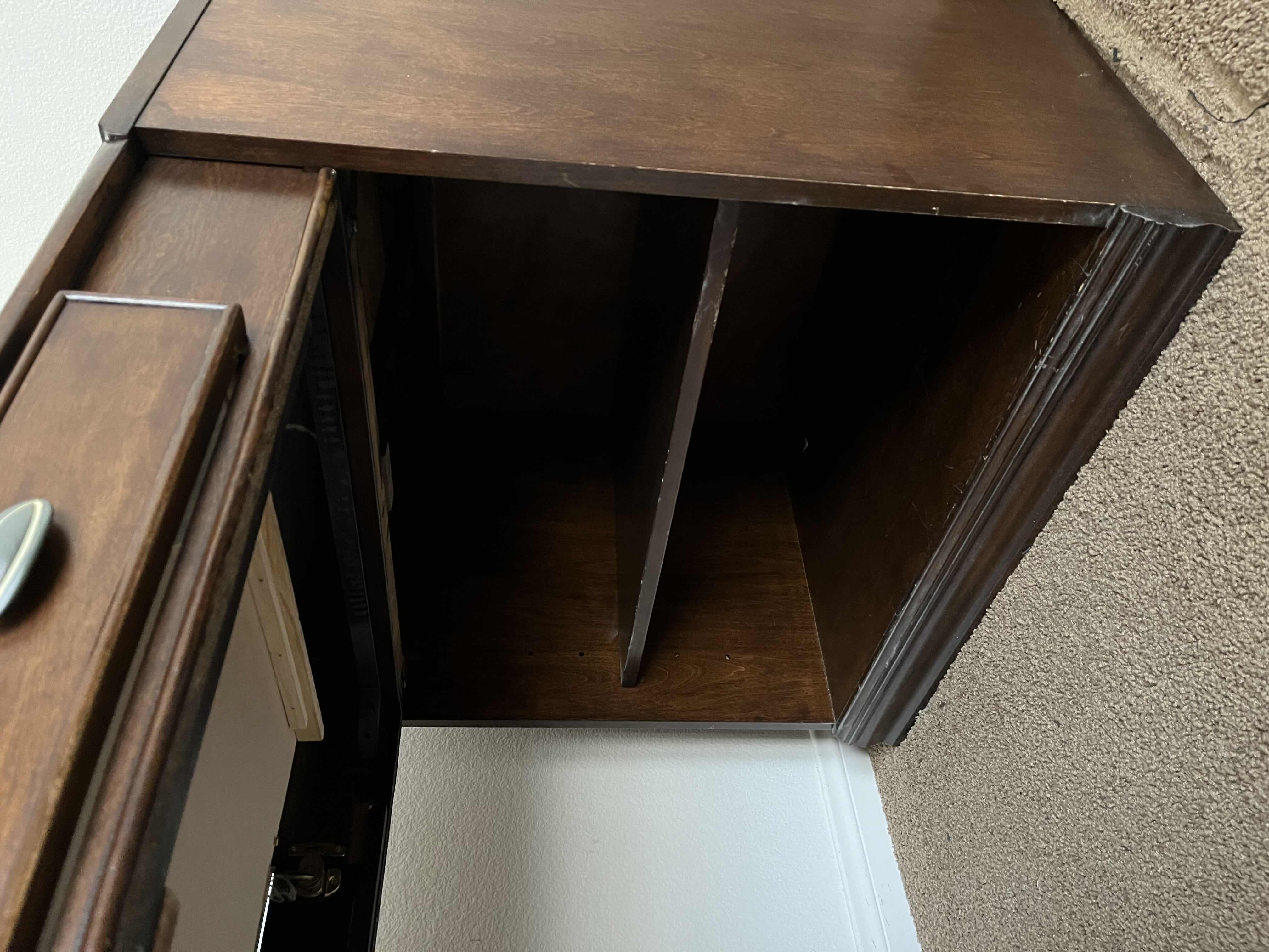 Photo 1 of ASHLEY FURNITURE CHERRY WALNUT FINISH WRITING COMPUTER DESK 69.25” X 30” H30”