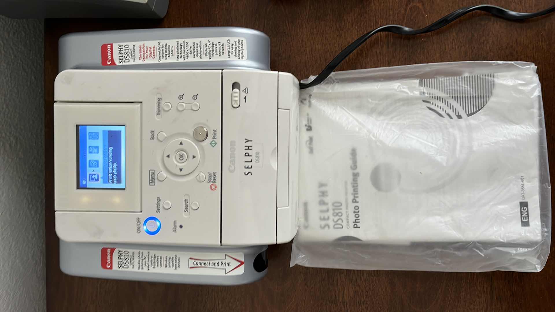 Photo 1 of CANON SELPHY PHOTO PRINTER MODEL DS810 & HP 4200 SERIES OFFICE JET ALL IN 1 PRINTER MODEL Q5600A W ACCESSORIES