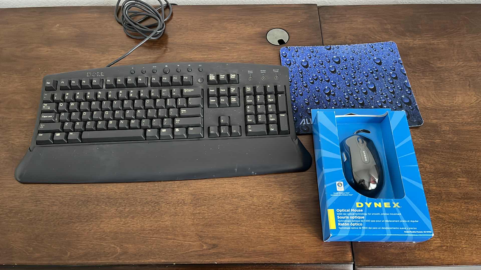 Photo 1 of HYUNDAI 17” MONITOR MODEL B70A W DELL KEYBOARD & NEW DYNEX CORDED MOUSE