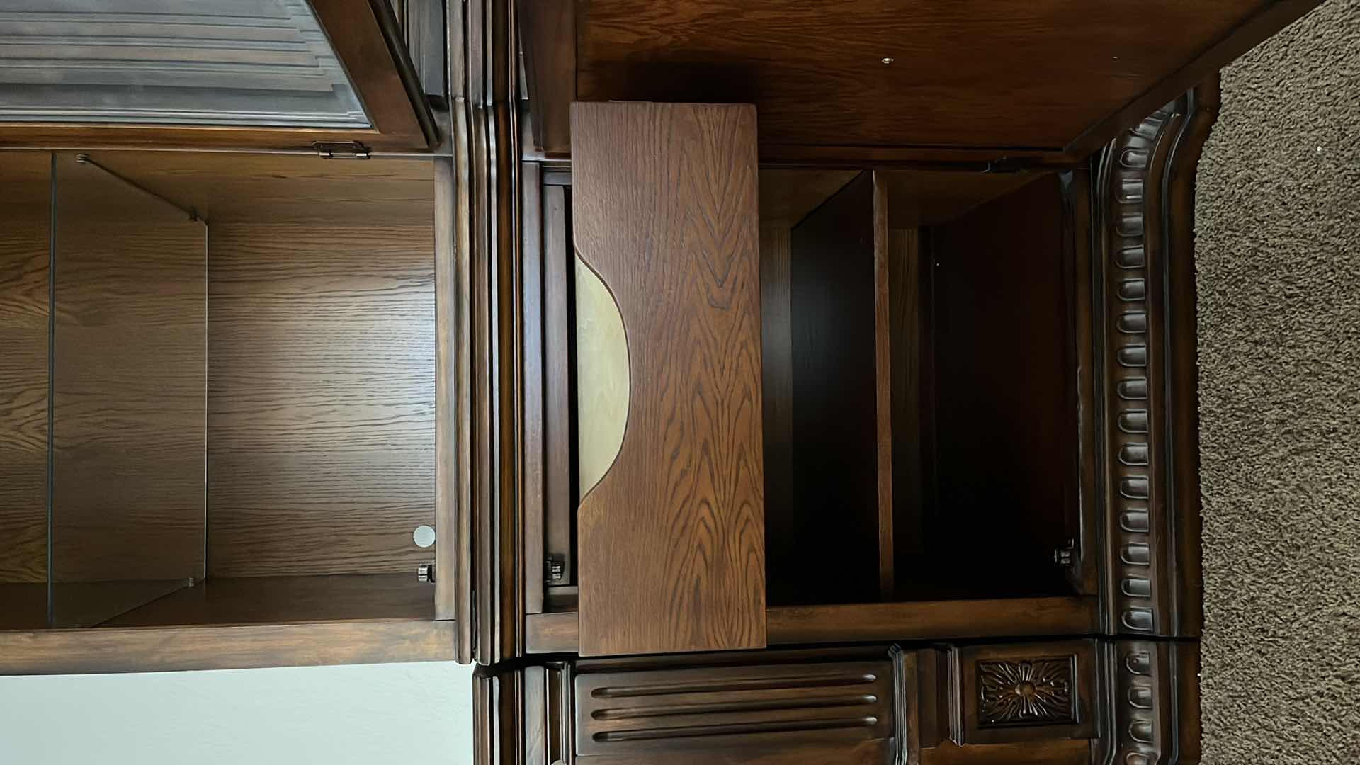 Photo 1 of FAIRMONT DESIGNS DARK CHERRY WOOD FINISH ENTERTAINMENT CENTER 119.5” X 25” H89.25” (READ NOTES)