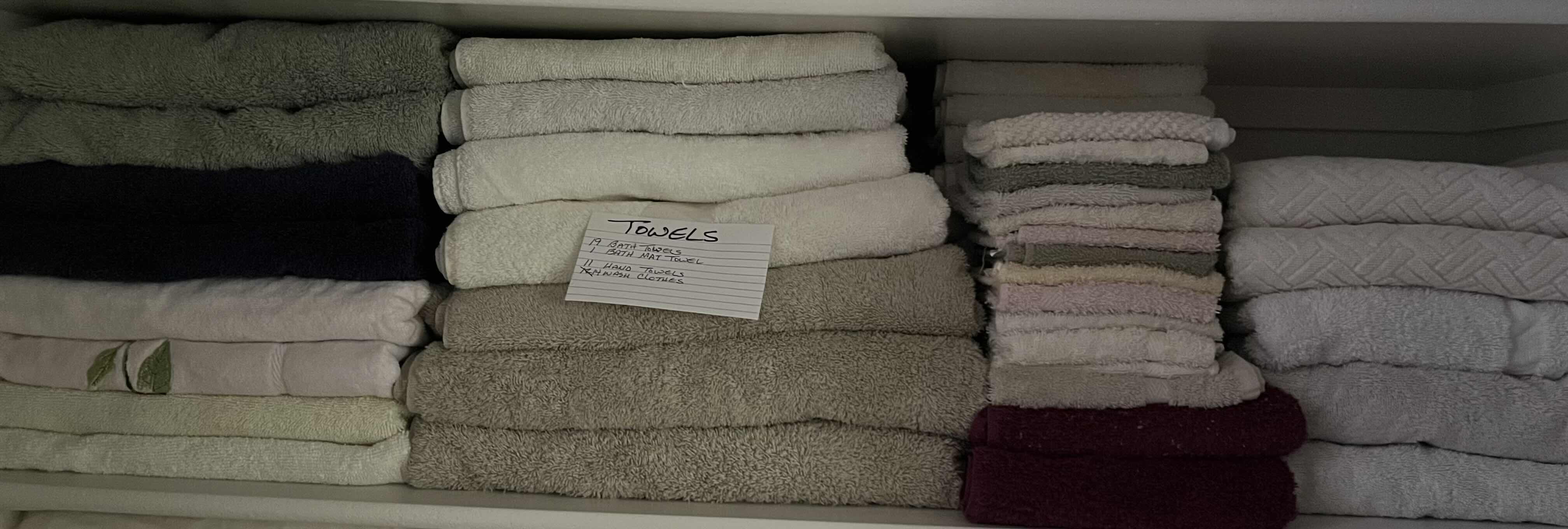 Photo 1 of CONTENTS OF CLOSET-BATH TOWELS HAND TOWELS & WASHCLOTHS