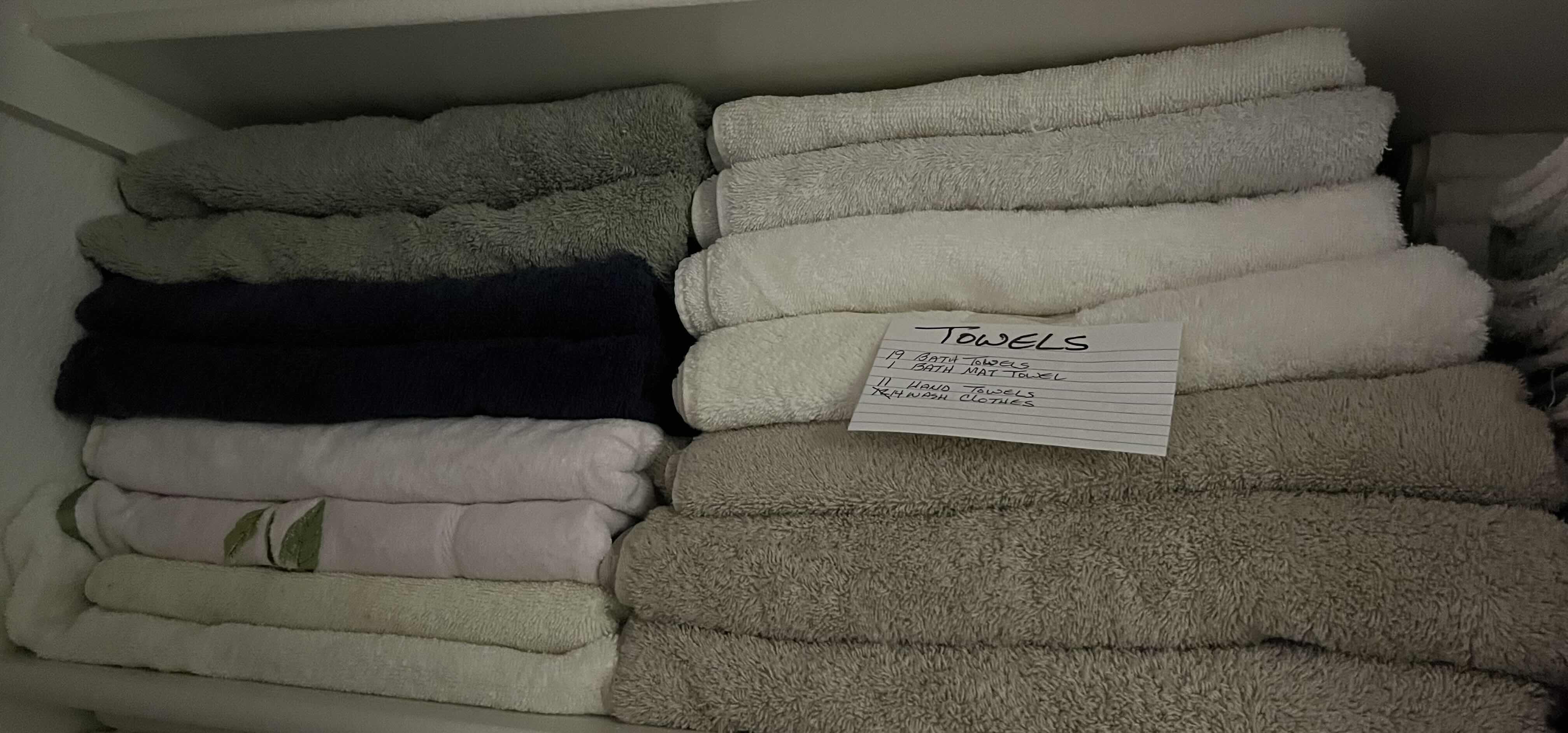 Photo 1 of CONTENTS OF CLOSET-BATH TOWELS HAND TOWELS & WASHCLOTHS