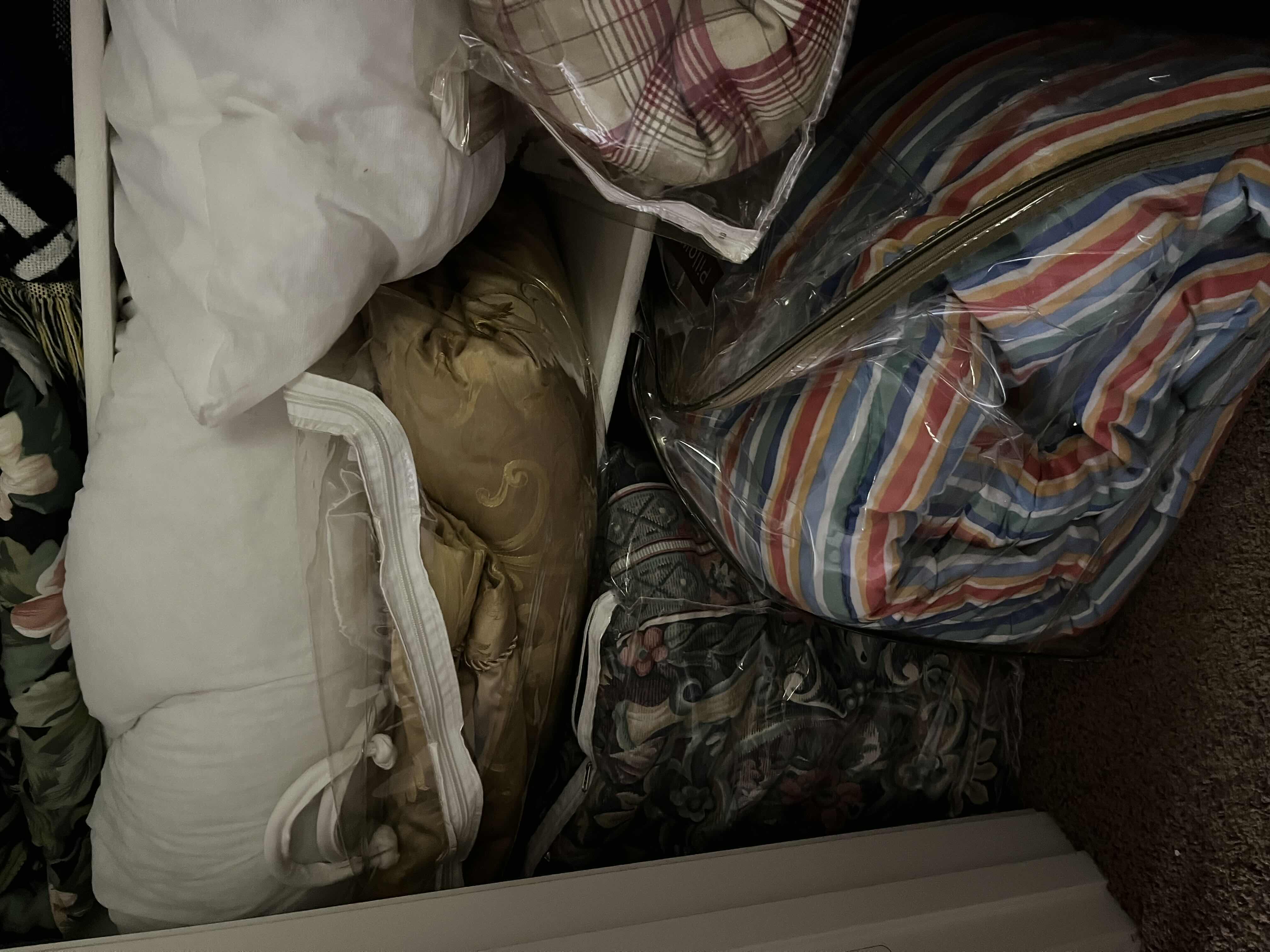 Photo 1 of CONTENTS OF CLOSET-BEDDING, PILLOWS, SHEETS & BLANKETS
