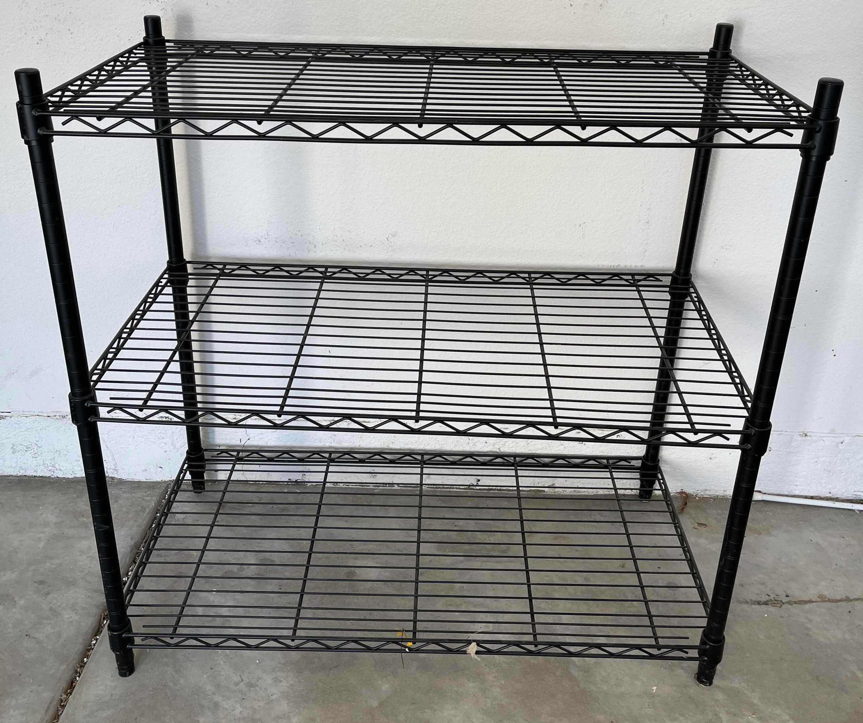 Photo 1 of BLACK COATED METAL METRO RACK 36” X 18 H36.25”