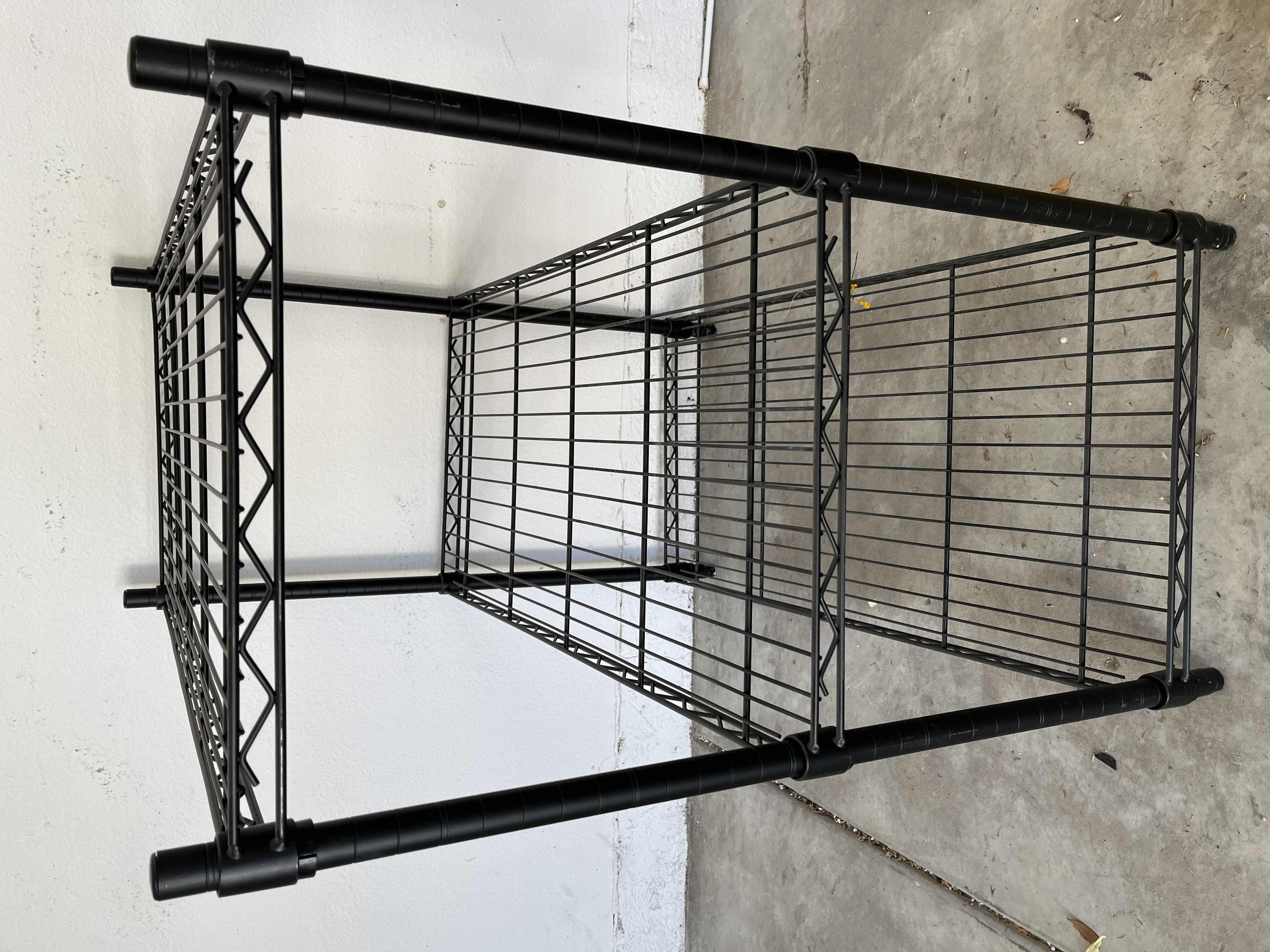 Photo 1 of BLACK COATED METAL METRO RACK 36” X 18 H36.25”