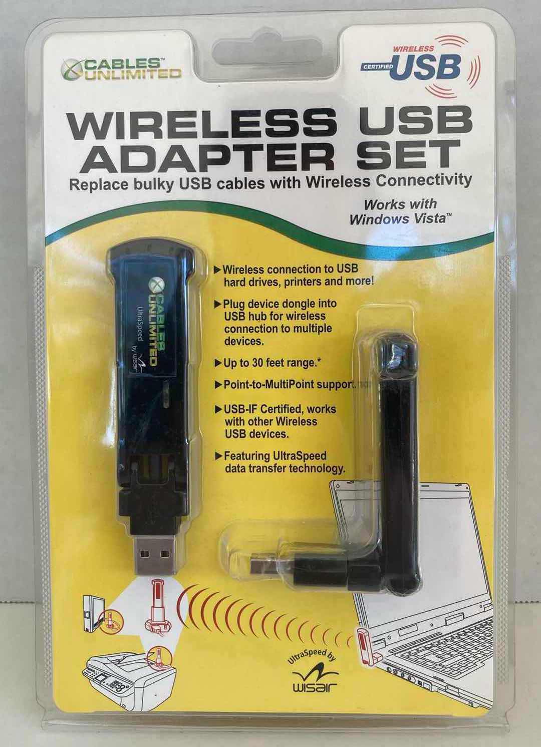 Photo 1 of CABLES UNLIMITED WIRELESS USB ADAPTER SET (WORKS WITH WINDOW VISTA)