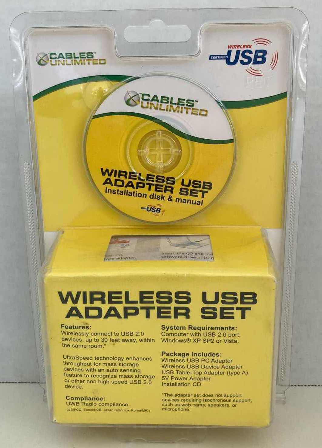 Photo 2 of CABLES UNLIMITED WIRELESS USB ADAPTER SET (WORKS WITH WINDOW VISTA)