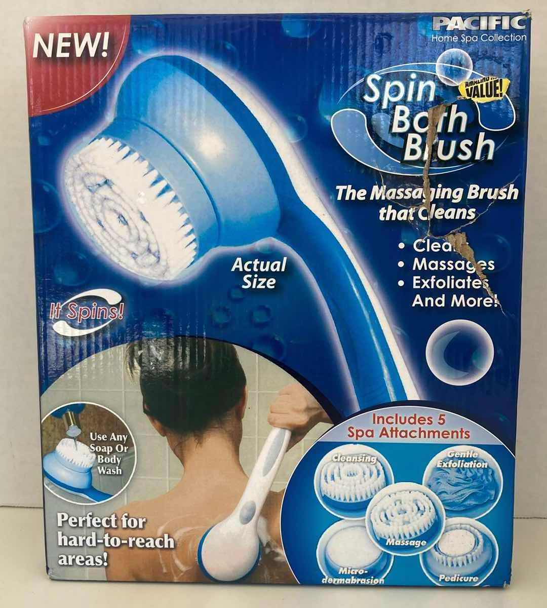 Photo 1 of PACIFIC SPIN BATH BRUSH MASSAGING BRUSH W 5 SPA ATTACHMENTS