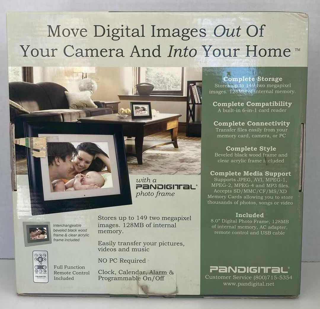 Photo 2 of PANDIGITAL 8” LCD DIGITAL PHOTO FRAME (128MB INTERNAL MEMORY)