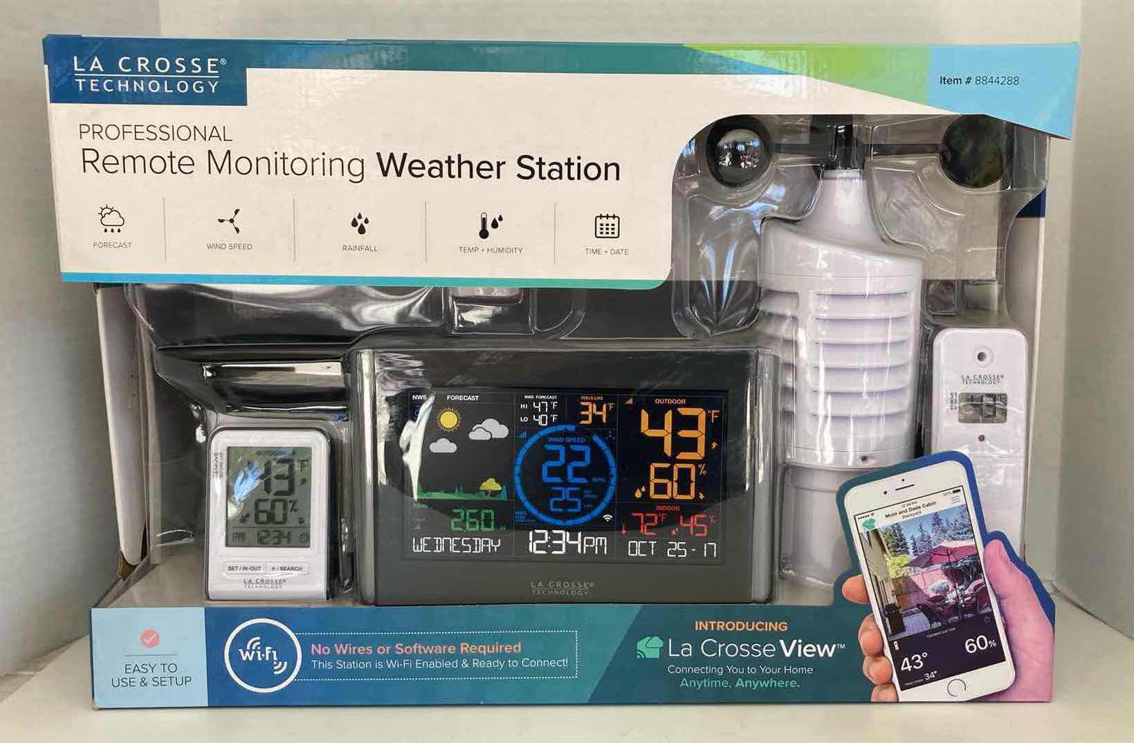 Photo 2 of LA CROSSE TECHNOLOGY PROFESSIONAL REMOTE MONITORING WEATHER STATION MODEL 328-10618-INT