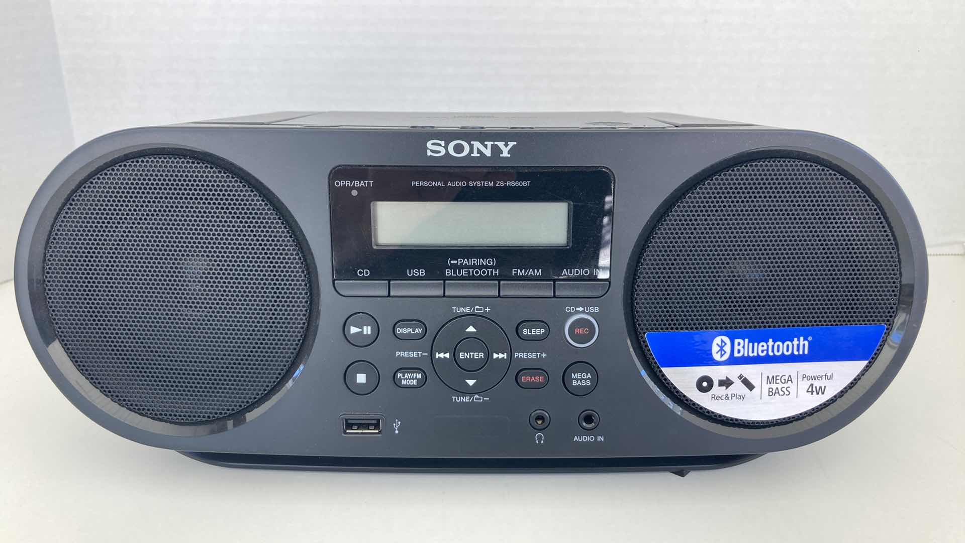 Photo 1 of SONY BLUETOOTH AM/FM RADIO MODEL ZS-RS60BT