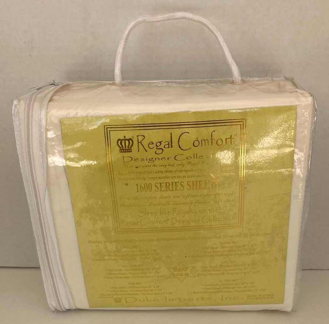 Photo 2 of REGAL COMFORT 1600 THREAD COUNT EGYPTIAN COTTON CREAM SHEET SET CAL KING SIZE