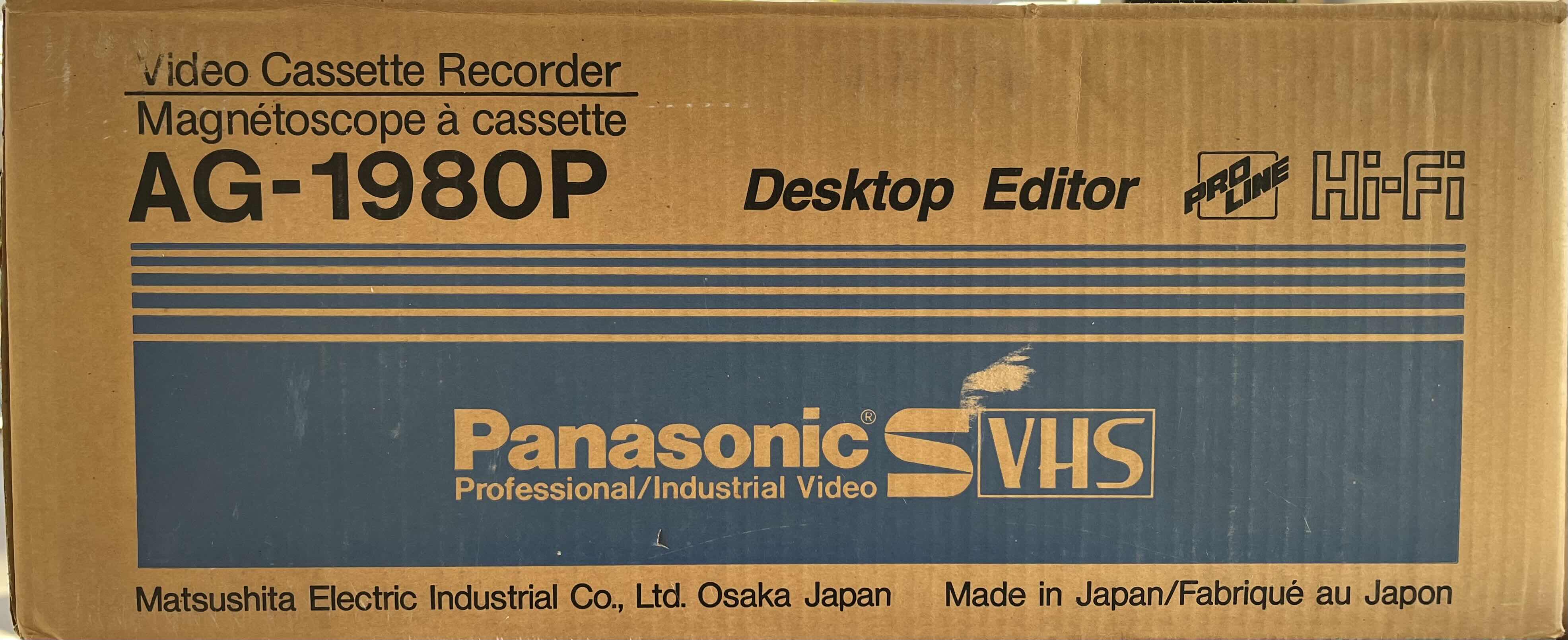 Photo 4 of PANASONIC HI-FI S-VHS/VHS DESKTOP EDITOR VCR W REMOTE MODEL AG-1980P