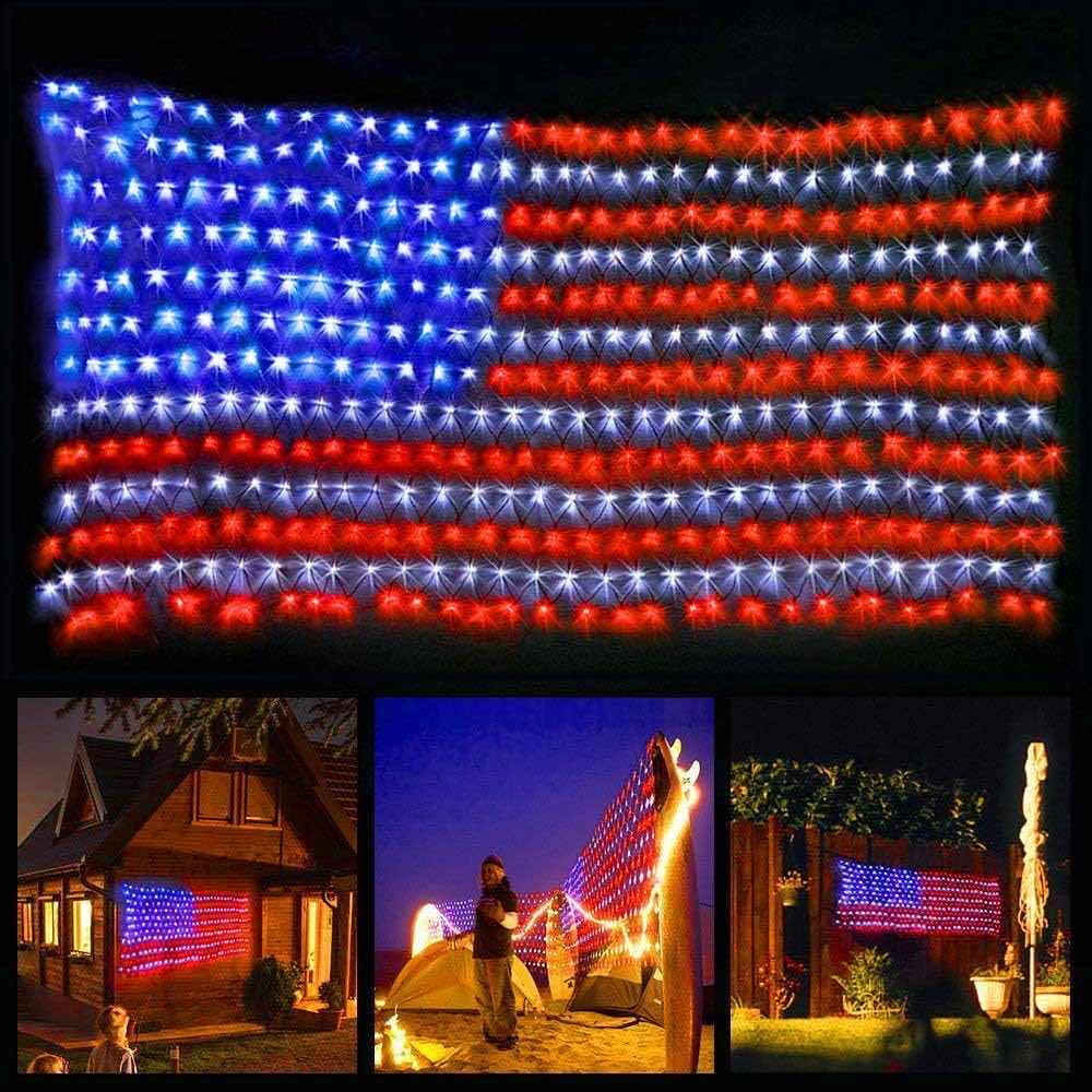 Photo 1 of YULIANG  LED AMERICAN FLAG OF NET LIGHTS 79.2” X 39.6”