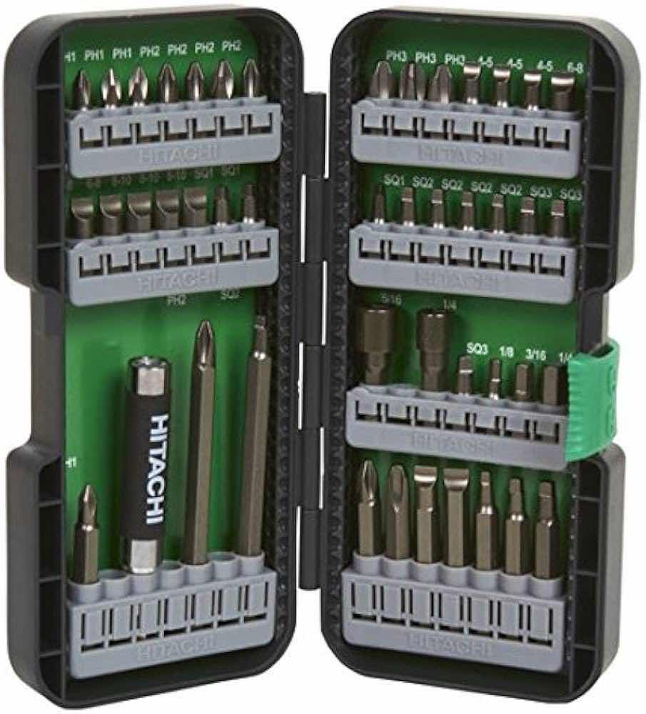 Photo 1 of HITACHI 45PC T-STEEL IMPACT RATED DRIVER BIT SET