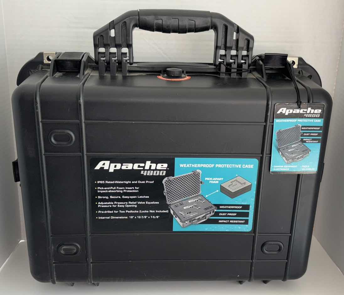 Photo 1 of APACHE 4800 WEATHERPROOF PROTECTIVE CASE FOR VALUABLES, FIREARMS, ELECTRONICS & TOOLS