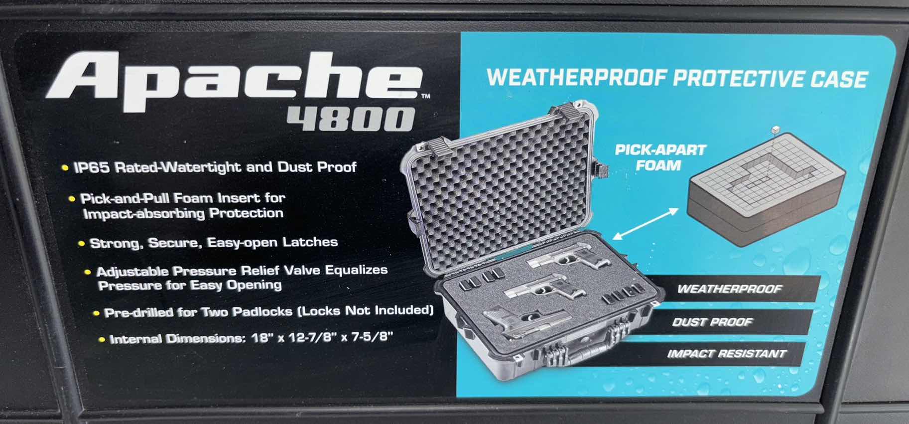 Photo 5 of APACHE 4800 WEATHERPROOF PROTECTIVE CASE FOR VALUABLES, FIREARMS, ELECTRONICS & TOOLS