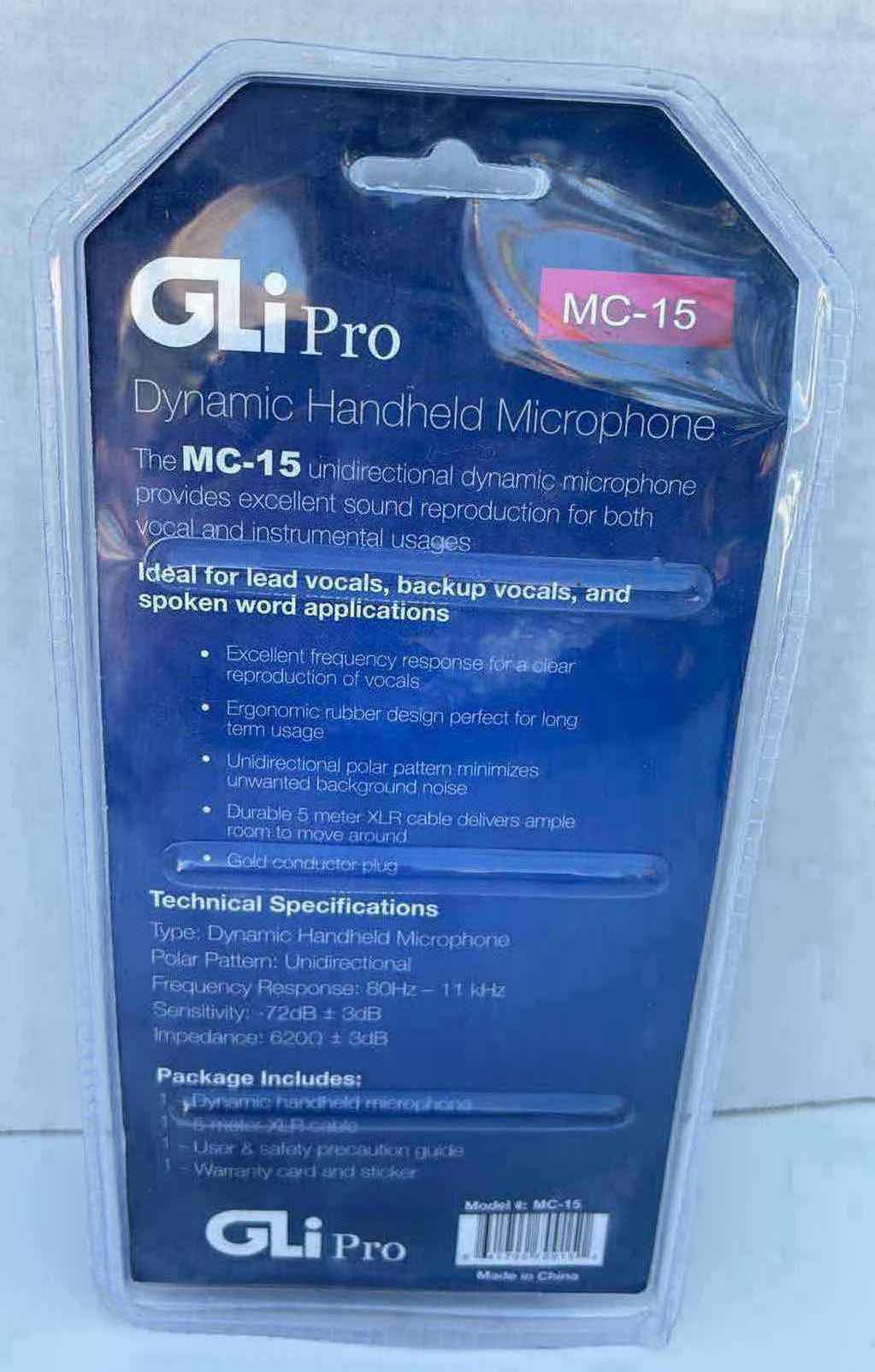 Photo 2 of GLI-PRO DYNAMIC HANDHELD MICROPHONE (MC-15)