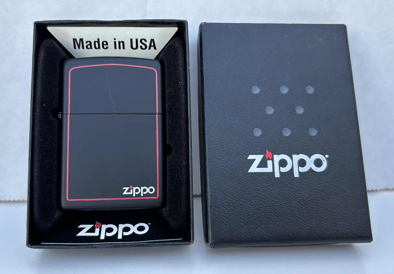 Photo 1 of ZIPPO SLIM BLACK MATTE BLU BUTANE LIGHTER