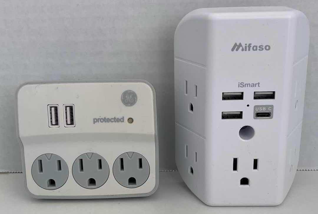 Photo 1 of GENERAL ELECTRIC & MIFASO OUTLET EXTENDERS W USB CHARGING PORTS