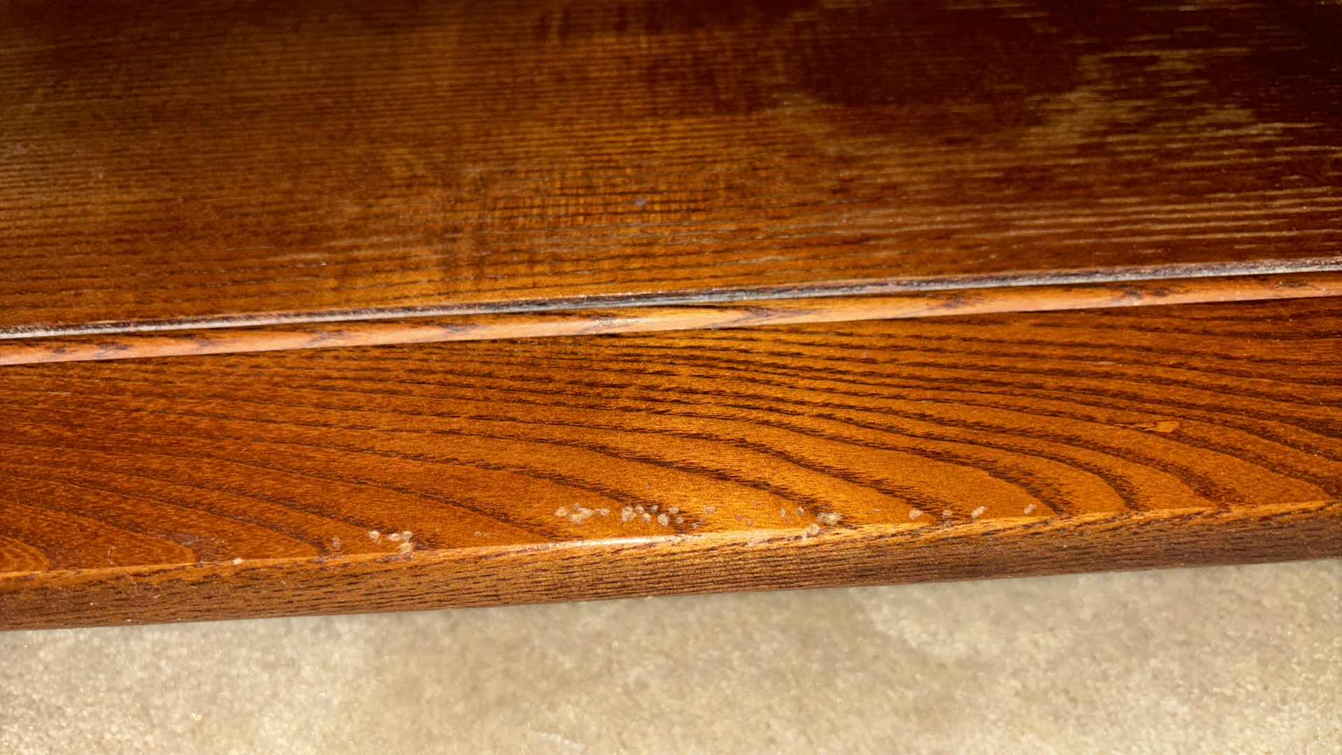 Photo 4 of VINTAGE WOOD END TABLE W GLASS TOP SURFACE 21” X 26.5” H 22”