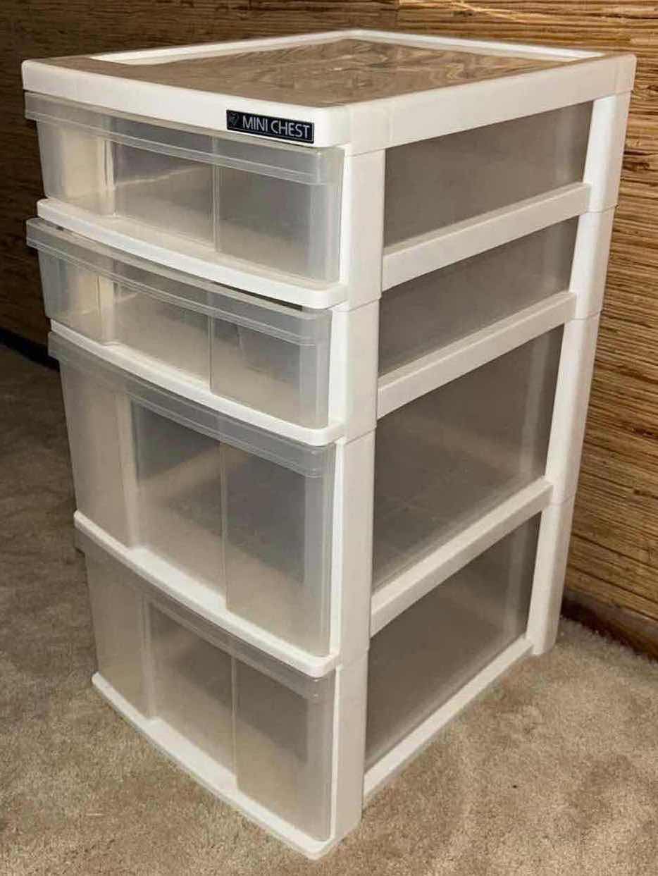 Photo 1 of IRIS MINI CHEST PLASTIC STORAGE W 4 DRAWERS 16” X 12.5” H24.5”