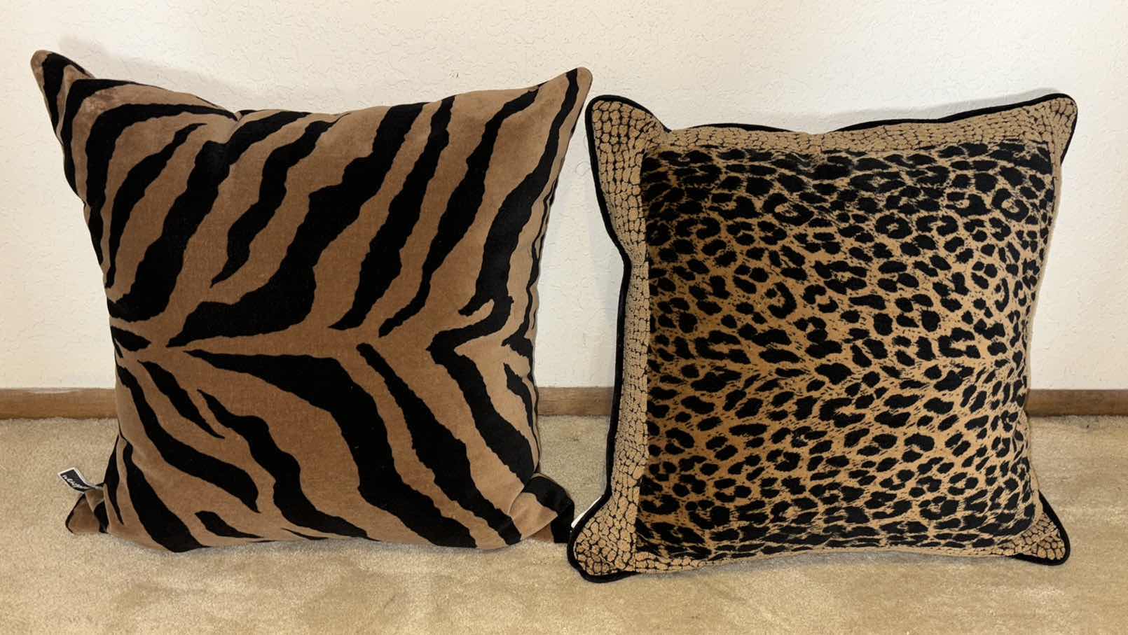 Photo 1 of NEWPORT ANIMAL PRINT 20” THROW PILLOWS (2)