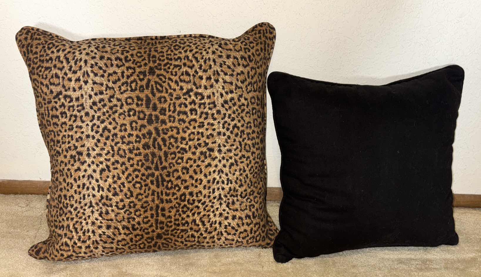 Photo 2 of 2 PC ANIMAL PRINT THROW PILLOWS (20” & 16”)